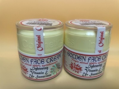 Golden face Cream, 2 PIECES SET With Vit.E With Evob Seal Authentic