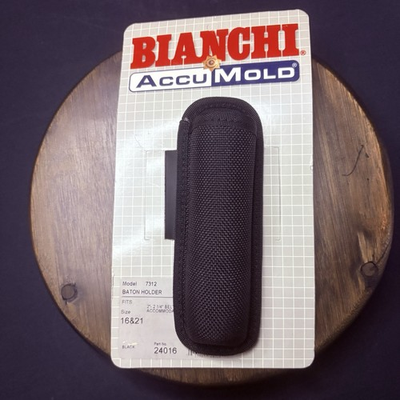 #ad Bianchi Baton Holder 7312 Baton Size 16quot; amp; 21quot; Accumold Black For 2 2 1 4quot; Belt $16.00