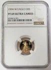 1994 W GOLD $5 AMERICAN EAGLE 1/10 OZ NGC PF 69 ULTRA CAMEO