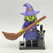 LEGO Wacky Witch Series 14 Minifigure 71010 Halloween Complete With Stand  Cat