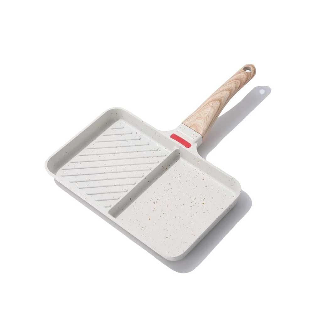 Non-stick Aluminum Divided Griddle Pan 9.8x6.3 Inch 2-Section Versatile Grill
Opens in a new window