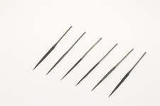 Assortimento di 6 lime in acciaio varie grane e fogge confezione plastica orafo