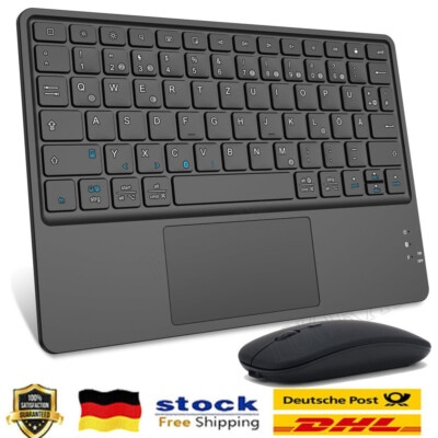 Touchpad Tastatur Funk Maus Wireless Kabellos Tastatur Bluetooth QWERTZ Layout