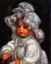 Portrait of Claude Painting by Pierre-Auguste Renoir 8x10" Art Print - Restored