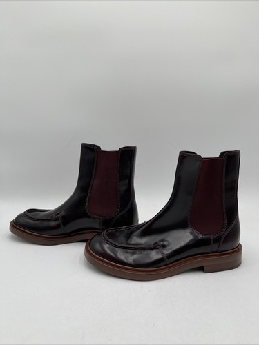 Tod's Glossed-leather Chelsea boots Women Brown Size 38 - Picture 3 of 10