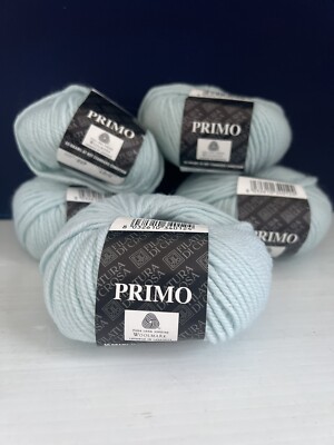 Filatura Di Crosa PRIMO Wool Yarn Lot  of 5 Blue New Vintage