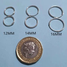 3 Pair Set 925 Sterling Silver Hoop/Loop Hinged Sleeper Earrings 12/14/16mm UK