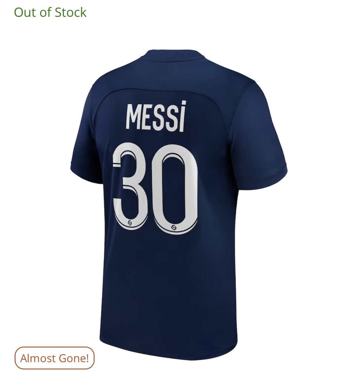 NWT 2022/23 PSG Home Jersey #30 Messi Large L Nike Paris