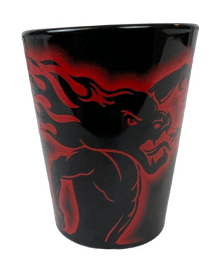 Fireball Cinnamon Whisky Shot Glass limited edition Letter B black