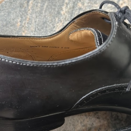 Oxford Cole Haan Cambridge punta de gorra cuero negro para hombre Brogue talla 10 - Imagen 7 de 9