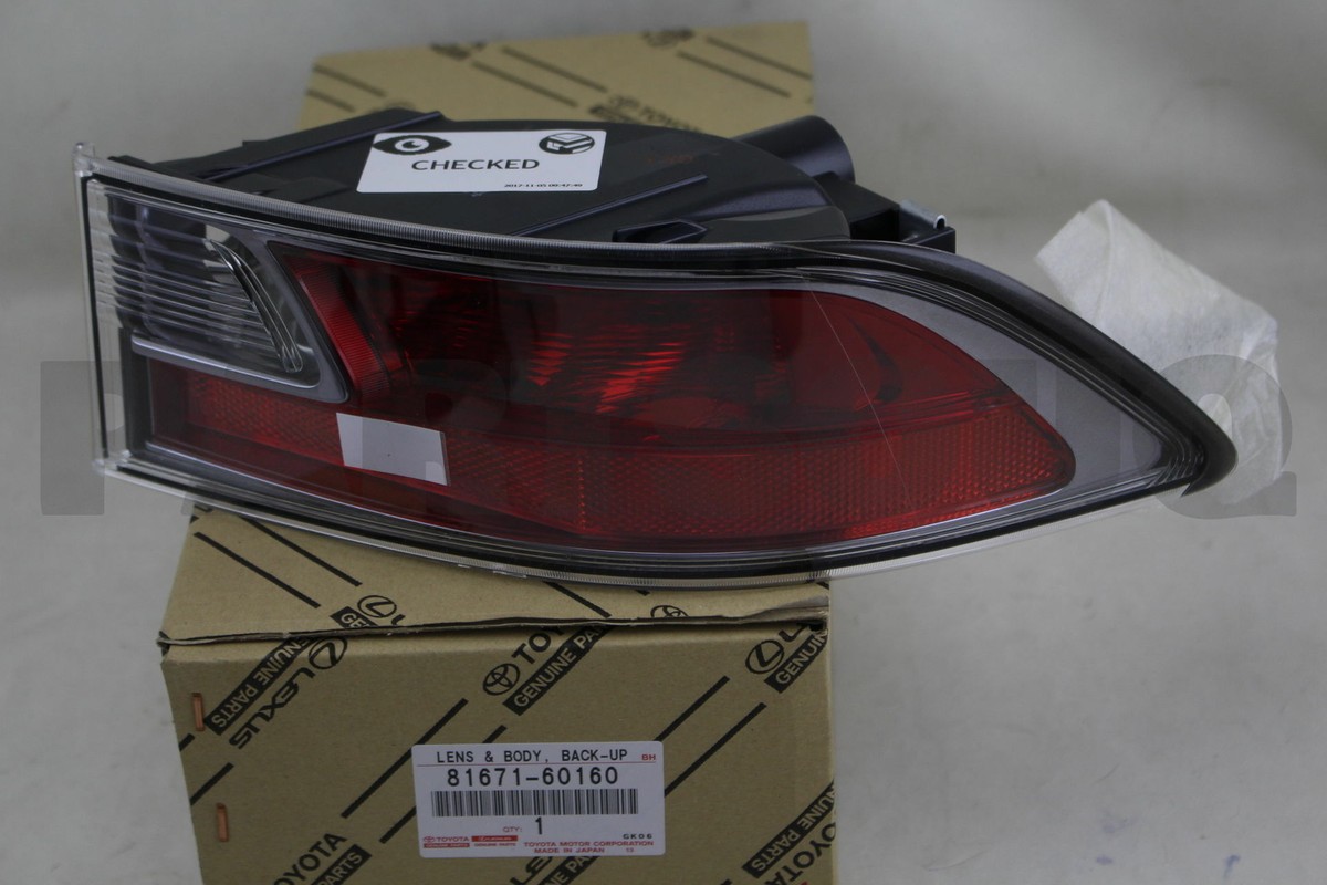 8167160160 Genuine Toyota LENS & BODY, BACK-UP LAMP, RH 81671
