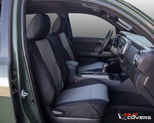 Seat Covers For 2008-2013 Chevy Silverado Canvas Front Buckets Only Custom Fit