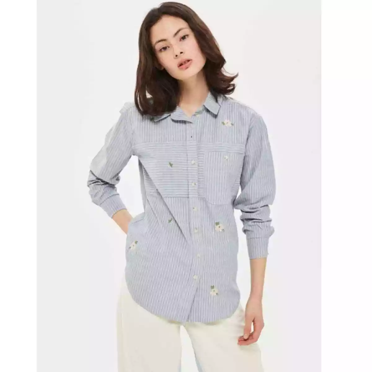 Curves Blue Denim Shirt | New Look