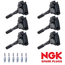 6 Ignition Coil & 6 NGK Iridium Spark Plugs for 1991-1995 Acura Legend 3.2L V6