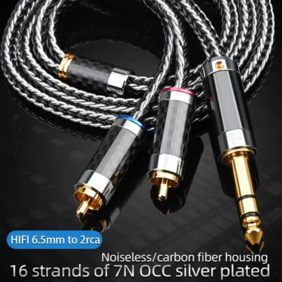 Hi-end Balanced to 2 RCA Male Cable for Digital Player Upgrade HiFi Audio Cord