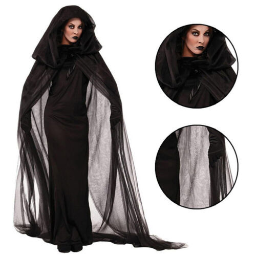 Halloween Womens Adult Witch Costume Fancy Dress Scary Party Outfit