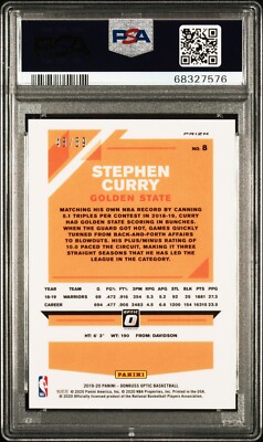 2019 Panini Donruss Optic #8 Stephen Curry - Blue /59 PSA 10 | eBay