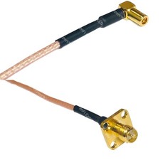 RG316 SMB MALE ANGLE to RP-SMA Female Flange RF Cable Rapid-SHIP LOT