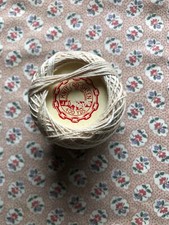 Vintage J P Coats Knit-Cro-Sheen Ecru Cotton Crochet Thread - Partial