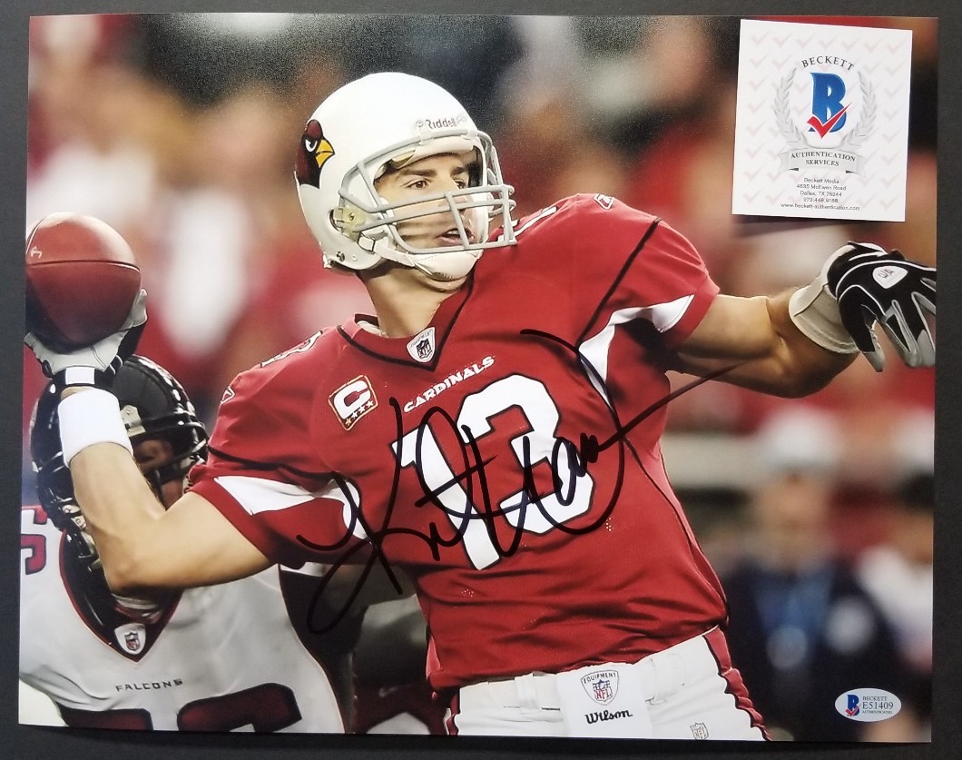 KURT WARNER Autographed Signed Arizona Cardinals 11x14 Photo. BAS BECKETT 