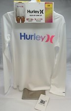 Hurley Girls Long Sleeve Dri-Fit UPF 50 Shirt White Size 5/6 Swim Top
