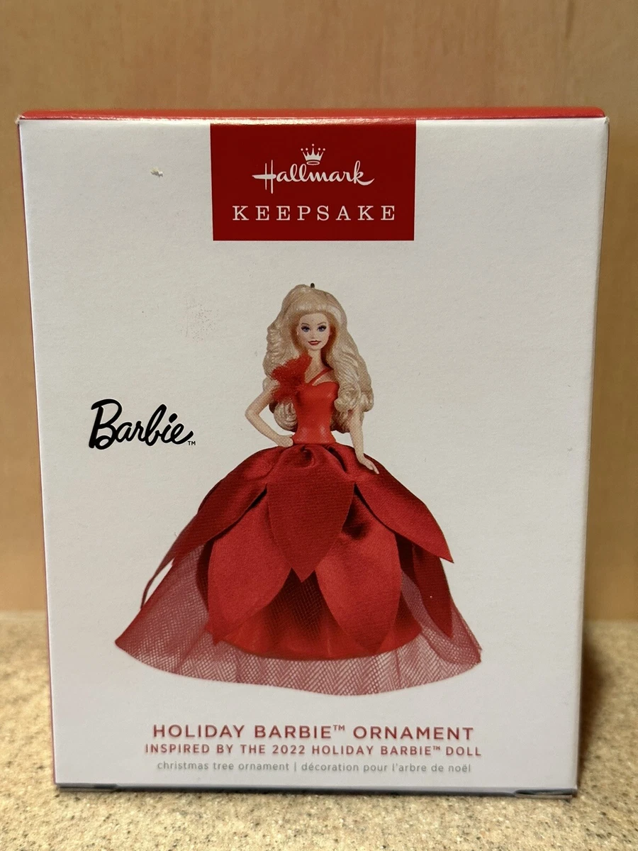 Hallmark 2022 Holiday Barbie Doll Christmas Ornament 8th In