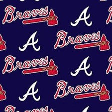 Atlanta Braves MLB National League East Cotton Fabric