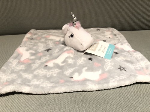 Hudson Baby EINHORN Lovey SICHERHEITSDECKE Sterne PINK Neu mit Etikett Baby MÄDCHEN Dusche Geschenk - Bild 2 von 6