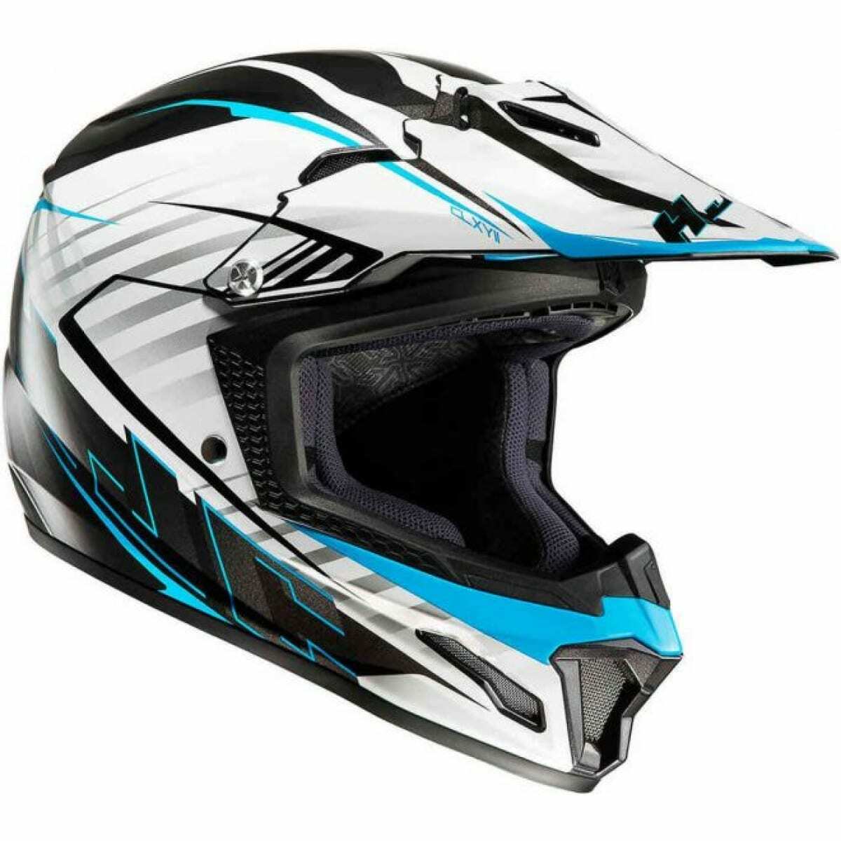 Casque cross enfant HJC CL-XY II Blaze MC2 blanc bleu taille M