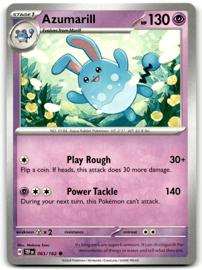 Pokemon Trading Card TCG Azumarill #65