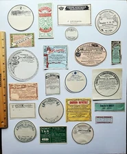 22 Diff. Vintage Ornate Old Pharmacy Medicine Apothecary Labels, Belgium, Lot E