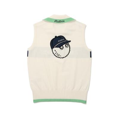 【MALBON GOLF】 Half Zip Up Woven Vest ■WOMAN /追跡付 Genuine Malbon Golf Half Zip-up Knit Vest IVORY (WOMAN) | eBay