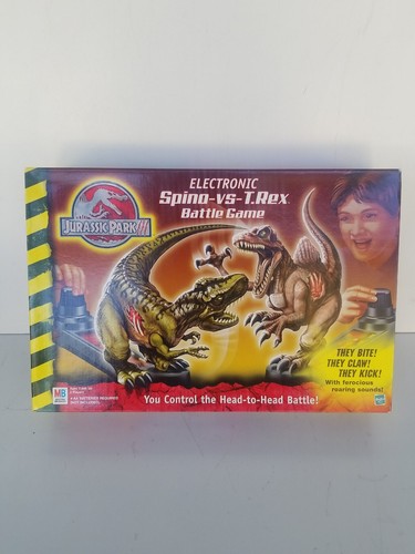 Hasbro Jurassic Park III Electronic Spino Vs T Rex Battle Game 2001 NEW FASTSHIP - Picture 1 of 7