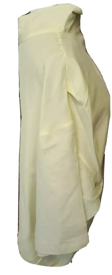 Bobby Chan 1/2 молнии 100% шелк тянуть над гольф куртка размер XL мужской желтый репеллент - Изображение 3 из 4