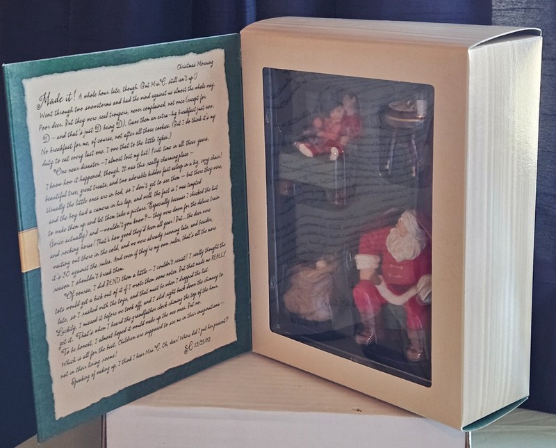 HALLMARK KEEPSAKE ORNAMENT SANTA'S BIG NIGHT MEMBERSHIP SET COLLECTORS CLUB 2002