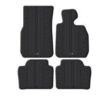TRAVALL All Weather Floor Mats for BMW 3 Series 2012-2019 Premium Black Rubber