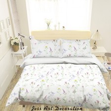 3D Floral Leaf Butterfly Quilt Cover Set Duvet Cover Bedding Pillowcases 1408