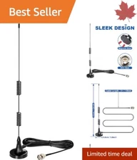 Police Scanner Antenna - Wide Frequency Range - Magnetic Base - 3m Cable - Male