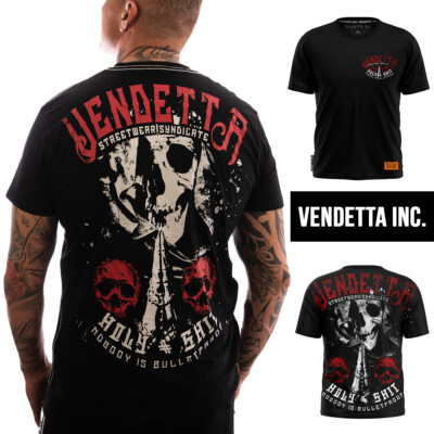 Vendetta Inc. Männer T Shirt Rundhals kurzarm Prayer Head schwarz VD-1207