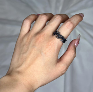 Authentic Gothic Branch Thorn Ring 14k Yellow Gold Plated Sterling Silver 925