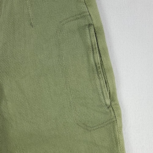 Pantalones de mezclilla We The Free Osaka tiro medio barril para mujer 25 verde militar botón mosca recortados - Imagen 13 de 15