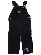 NWT OshKosh Boys Corduroy Overalls 6M 12M 18M 24M Black Penguin Infant Pant Kids