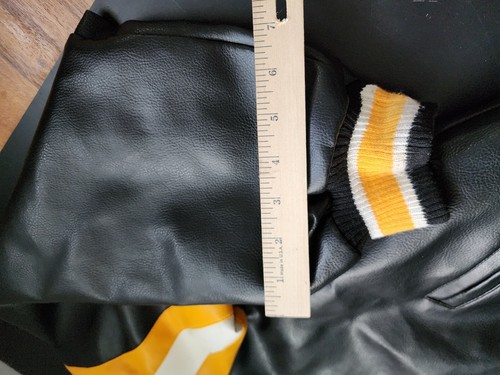 Vintage Pittsburgh Steelers GIII G3 Jacket Coat Size L NFL Faux Leather Heavy - Picture 9 of 17