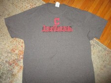 CLEVELAND INDIANS T SHIRT Defunct Name Tribe Baseball MLB Gray Tee Adult XL