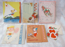 Lot of 6~Vintage Valentines Day Greeting Cards~Hallmark~Carrington~Doubl-Glo