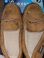 isotoner Men's Microsuede Moccasin Slipper with Co - Choose SZ/color