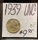1939 P Mercury Silver Dime (UNC) Uncirculated Condition. ENN Coins