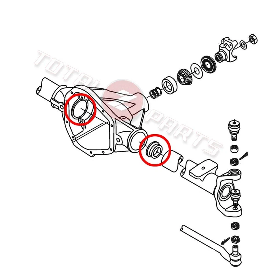Dos sellos de eje interior Spicer® Dana 30/44 delanteros para Jeep Wrangler 03-17 JK/TJ/LJ Foto 2 de 3