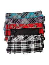 9 inch tartan micro skirts,multi use,assorted sizes and colours,