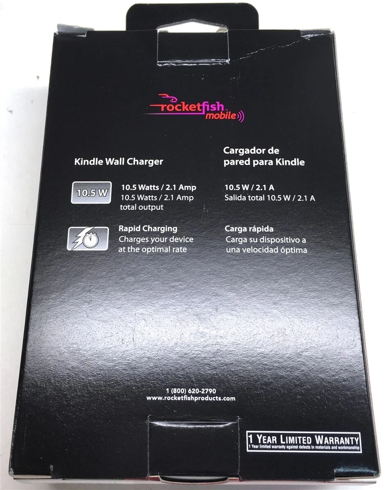 Rocketfish мобильное настенное зарядное устройство переменного тока USB для телефонов планшетов и электронных книг RF-AC1U2NK - Изображение 2 из 2